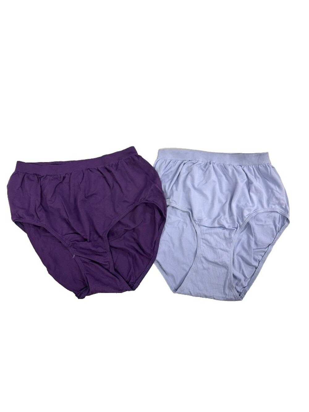 Bali Women Soft Revolution Brief Smooth Nylon 2-Pack Light Blue+Purple Size 8/9